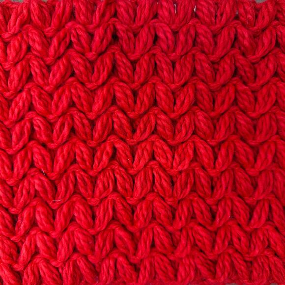 Lane Bryant Infinity Scarf OS Red Chunky Cable Knit Thick Crochet Neck Warmer - Picture 4 of 10